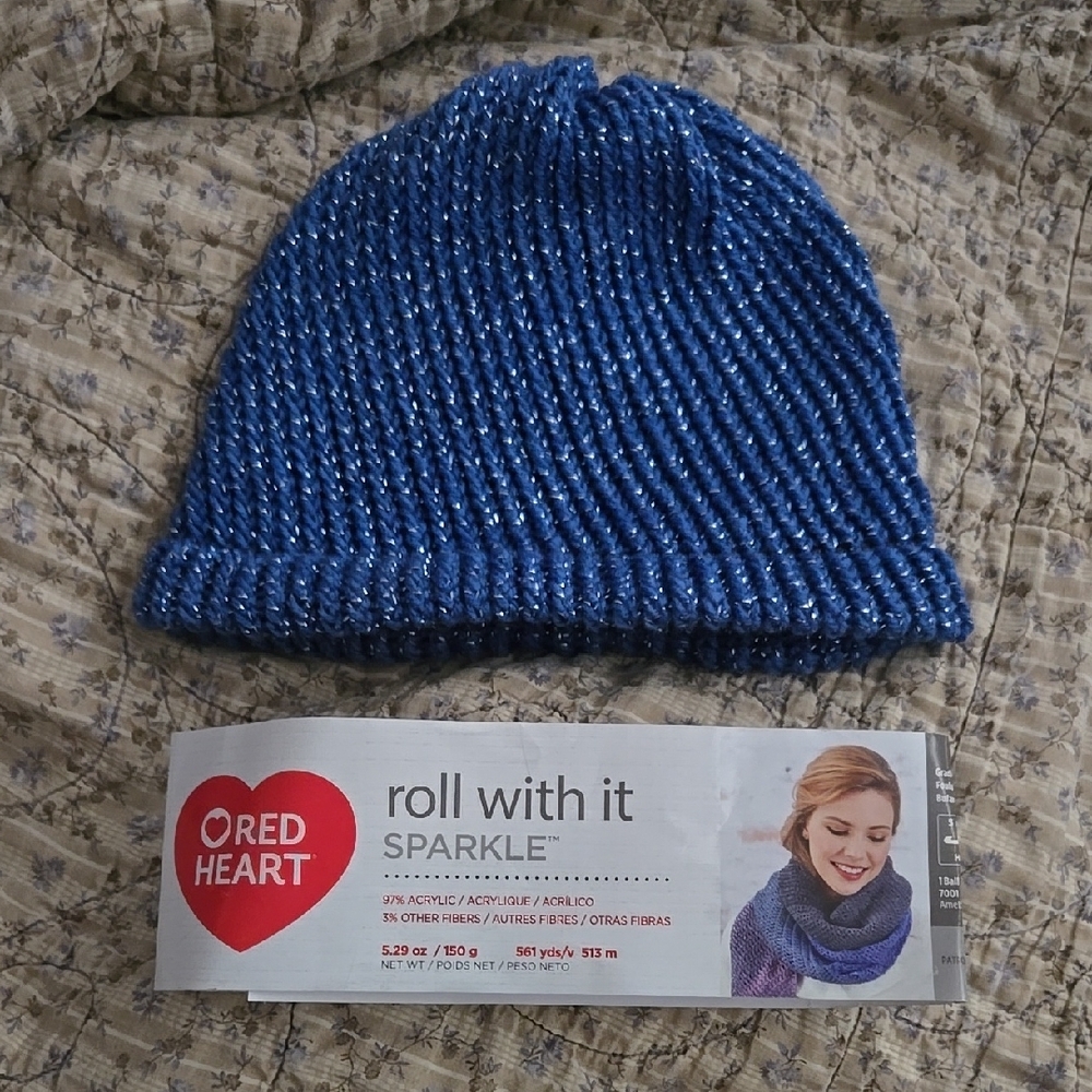 Blue Sparkle Kids Beanie